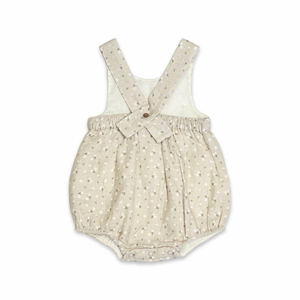 Ditsy Floral Peter Pan Bubble Baby Romper (Organic Muslin) - Kids Clothing by Carlyle Avenue