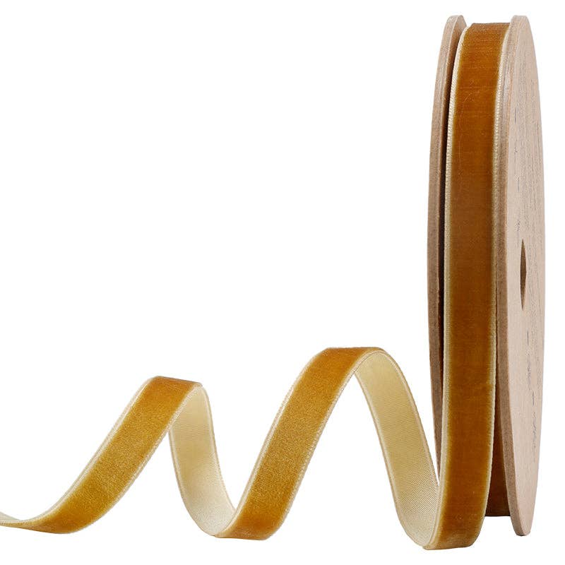 16 Colors | 3/8" Velvet Ribbon | 10 Yard Roll -  by Carlyle Avenue