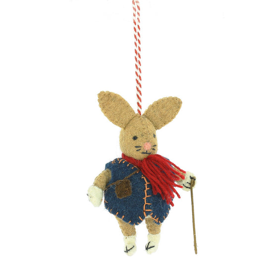 Rabbit w/ Waistcoat and Cane Ornament