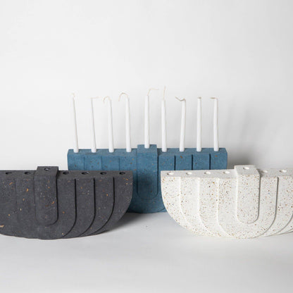 Menorahs: White Terrazzo -  by Carlyle Avenue
