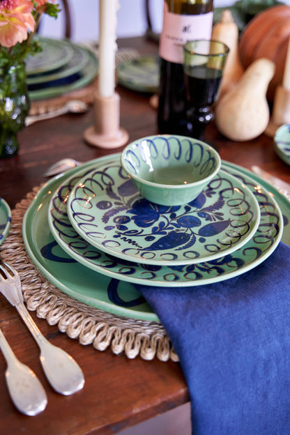 Amalfi Dessert Plate Green - 9.1" Diameter