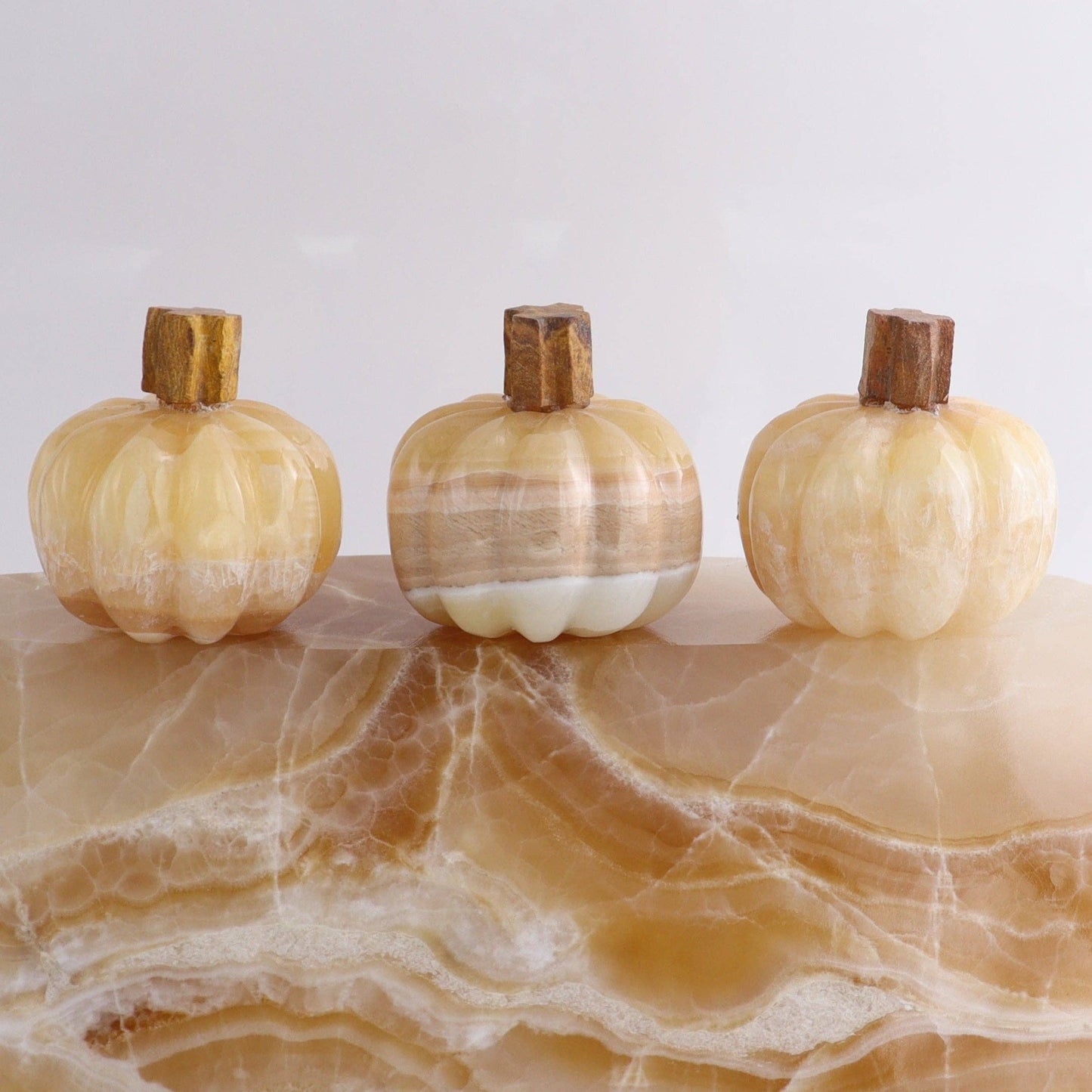 One Round Orange Onyx Pumpkin -  by Carlyle Avenue