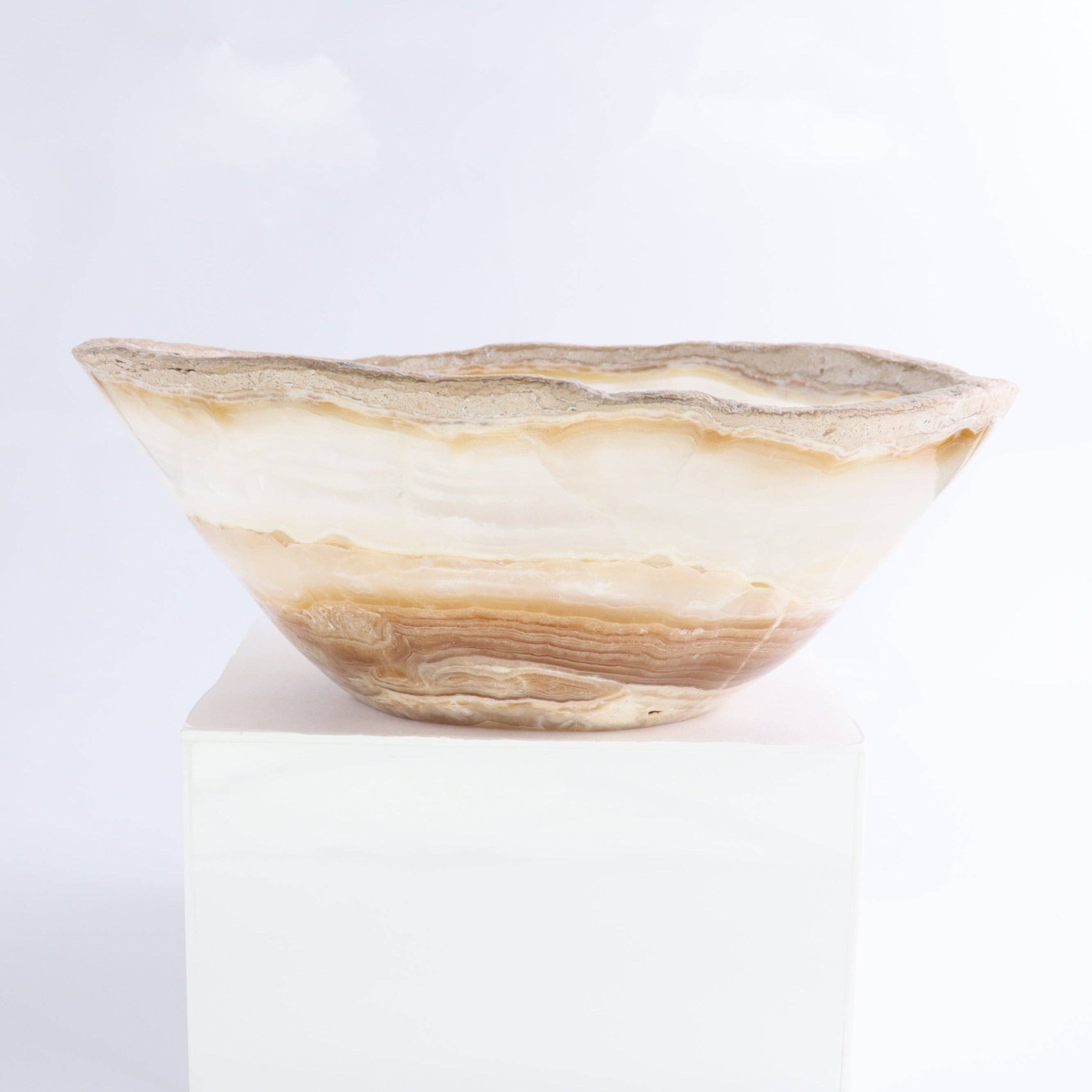 Mexican Onyx/Calcite Bowl 10"