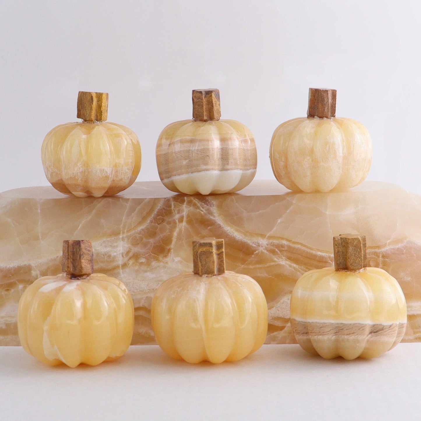 One Round Orange Onyx Pumpkin -  by Carlyle Avenue