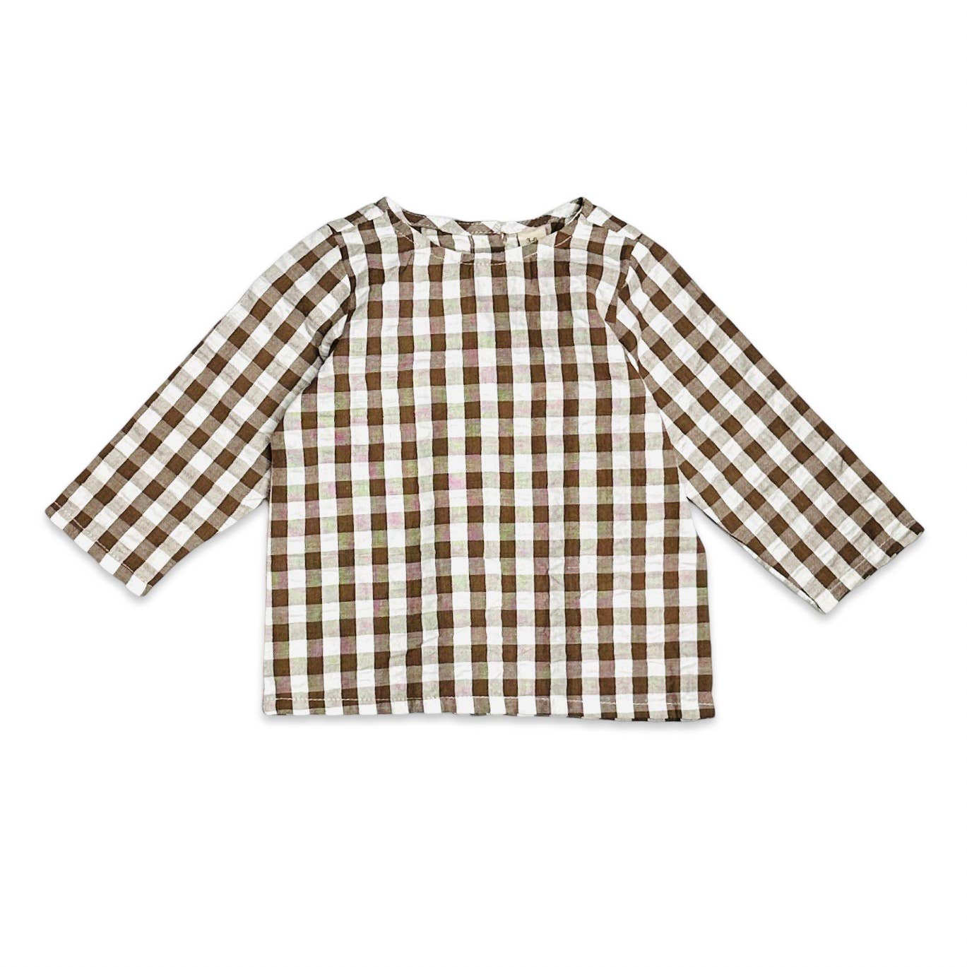 Gingham Muslin Shirt + Corduroy Baby Overall SET (Organic)