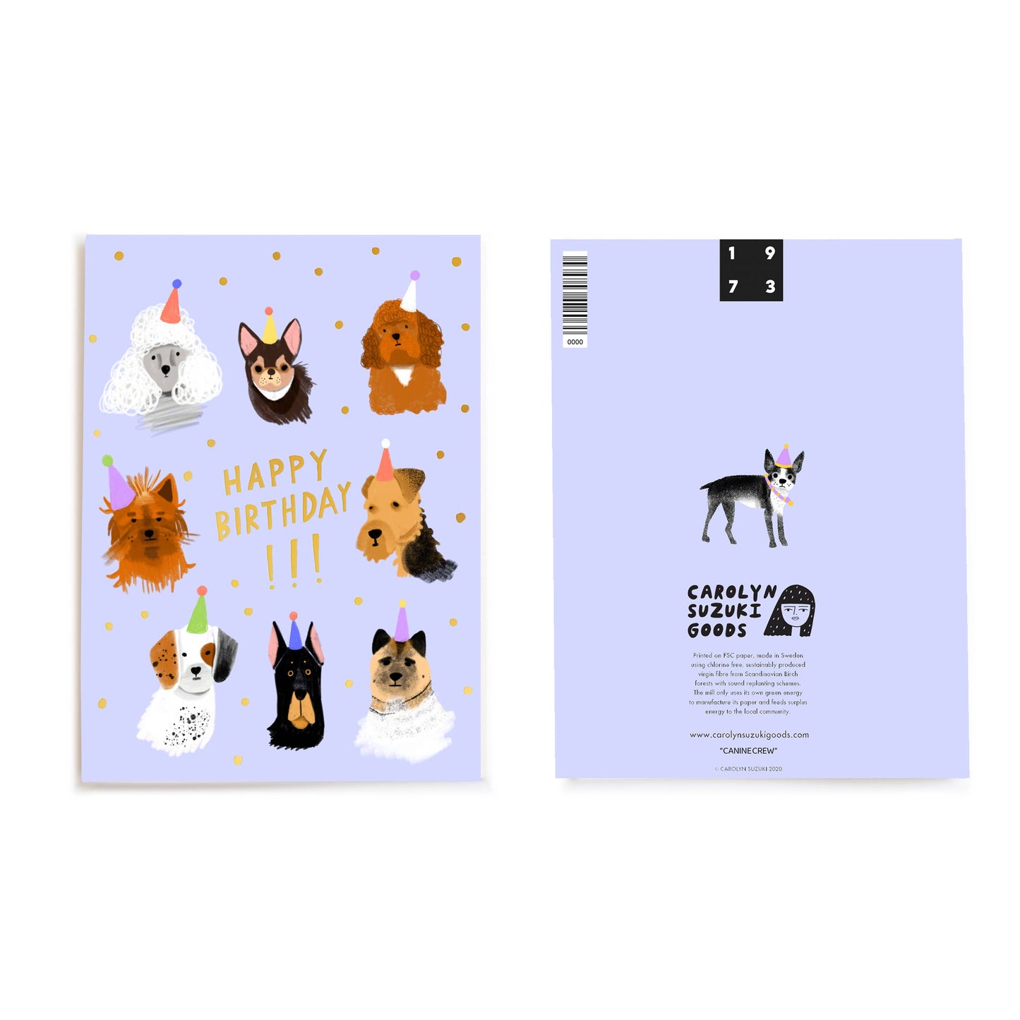 CANINE CREW - Birthday Card -  by Carlyle Avenue