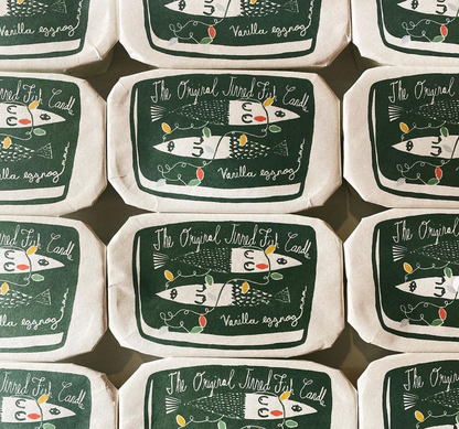 Tinned Fish Candle - Vanilla Eggnog - Candles by Carlyle Avenue