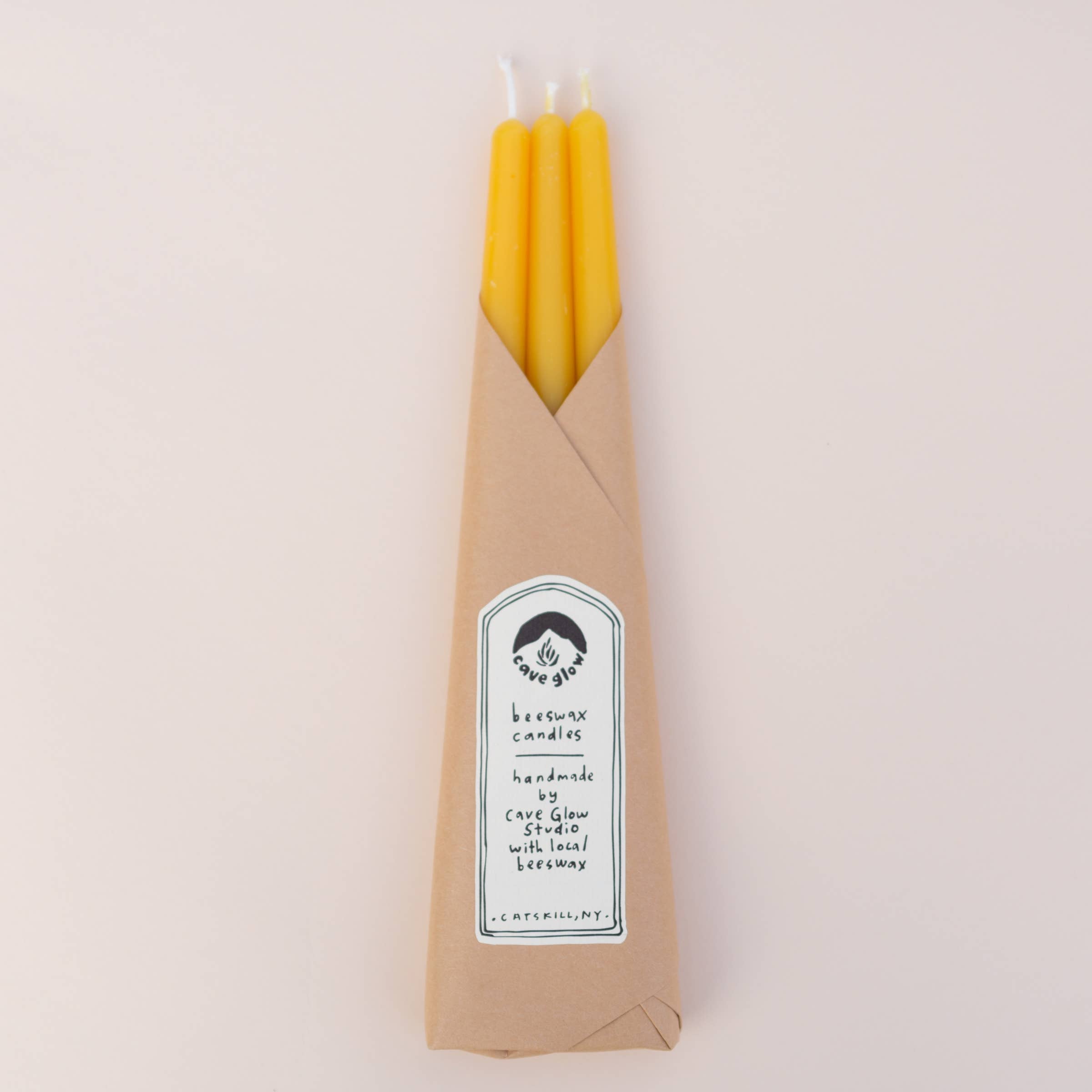 Pure Beeswax Taper Candles