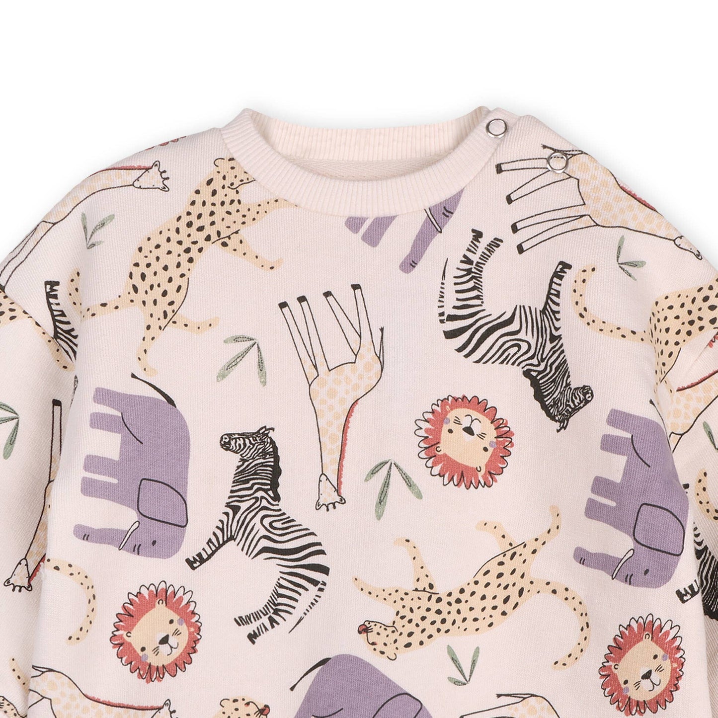 Animal Safari Baby Sweatshirt & Jogger Set (Organic Cotton)