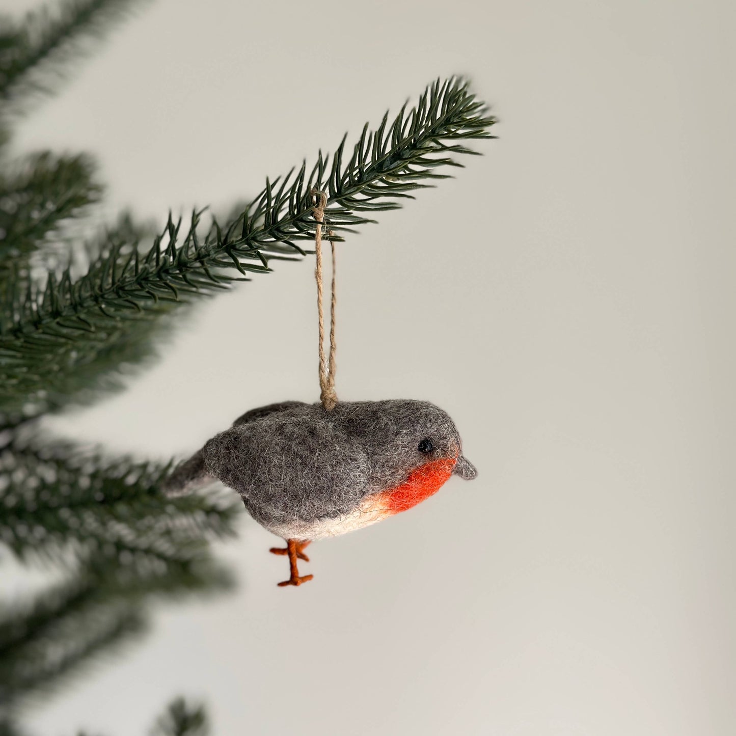 Felt Bird Ornaments - Robin