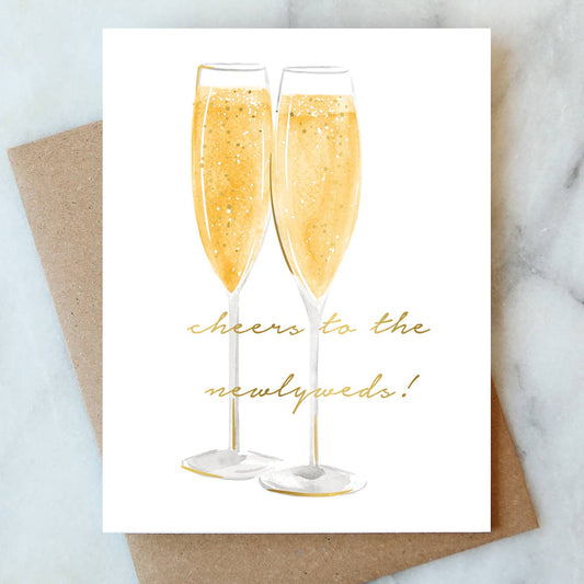 Newlyweds Cheers Greeting Card | Wedding Card -  by Carlyle Avenue