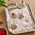 Andrea Brass Tray - Polished Nickel - Trays by Carlyle Avenue