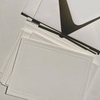 Letterpressed Notecard No. 01 Set of 10 Double Border No Ink