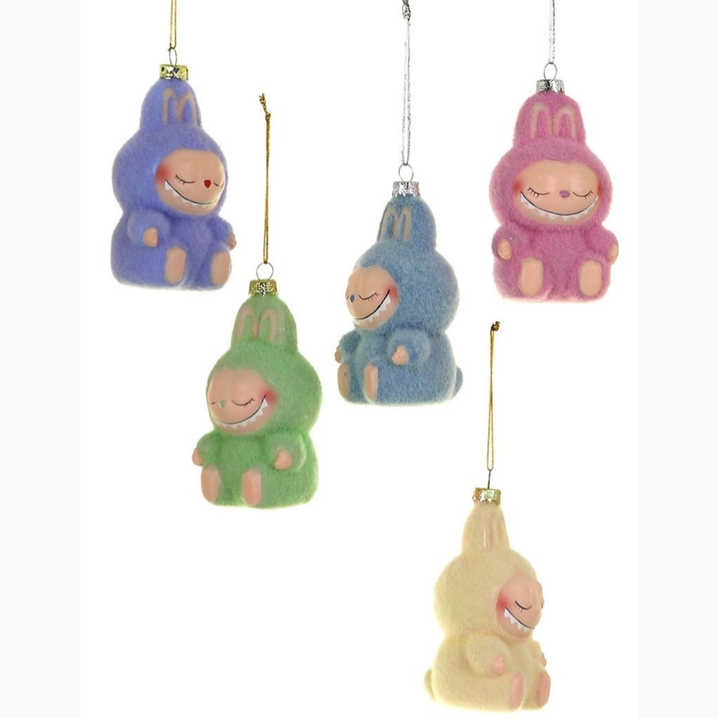 Sleeping Monster Ornament, Set of 5 Asst