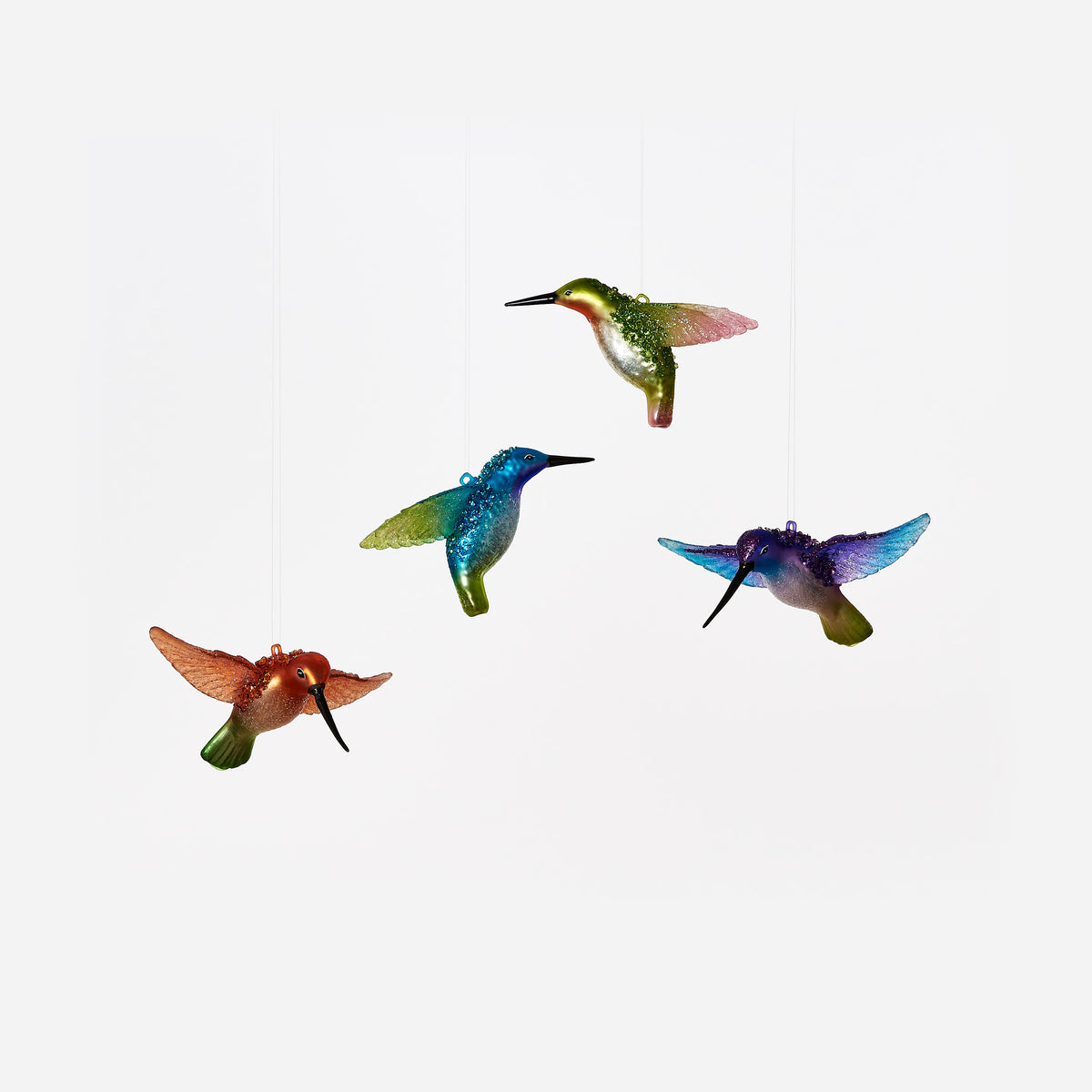 Hummingbird Ornament, Set of 4 Assorted