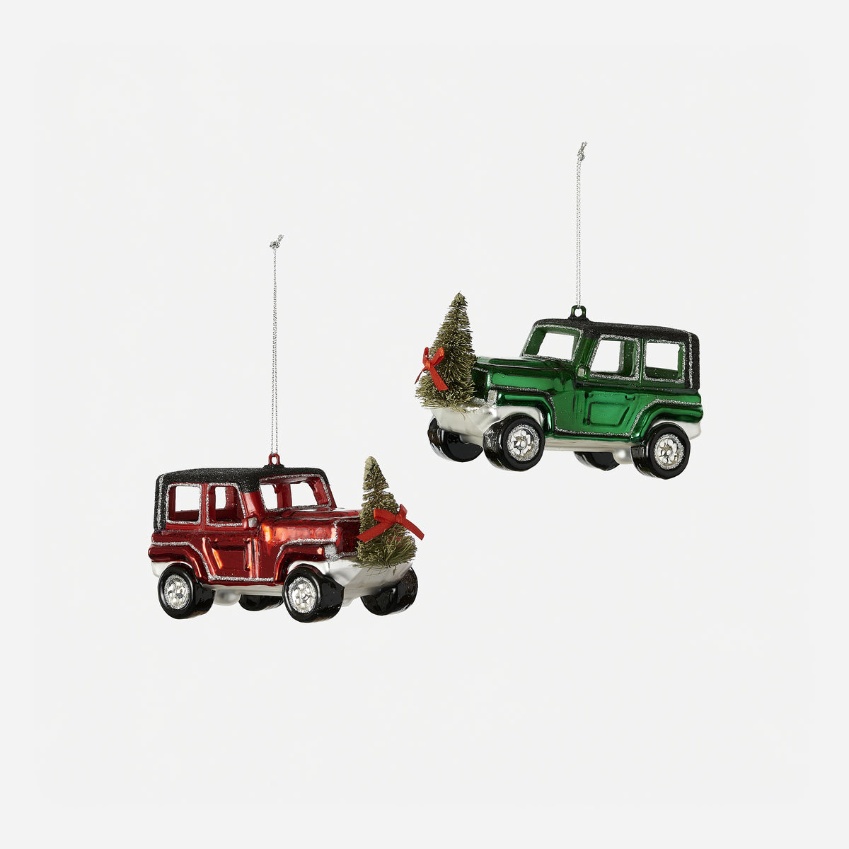 Jeep Ornament, Set of 2 Assorted