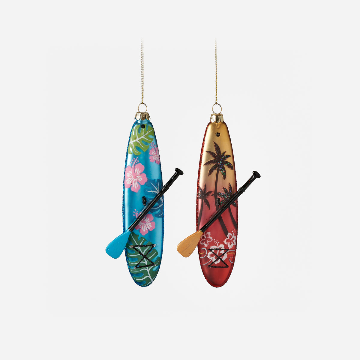 Paddle Board Ornament, Set of 2 Assorted