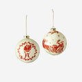 Yuletide Ball Ornament, Set of 2 Assorted