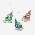 Sleigh Ornament, Set of 3 Assorted