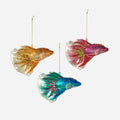 Betta Fish Ornament, Set of 3 Assorted