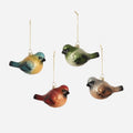Bird Ornament, Set of 4 Assorted