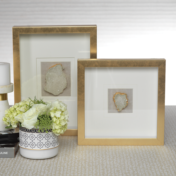 Gold Framed Crystal Wall Art | Small or Tall