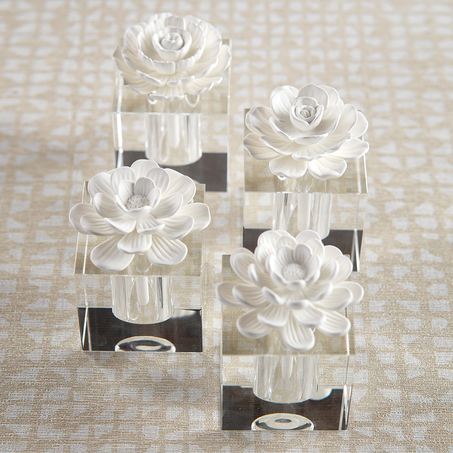 Modena Porcelain Flower Diffuser - Small - Diffusers by Carlyle Avenue