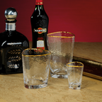Aperitivo Triangular Glassware w/Gold Rim - Glassware by Carlyle Avenue