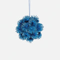 Festive Fiber Blend Pom Pom Ornament - Blue
