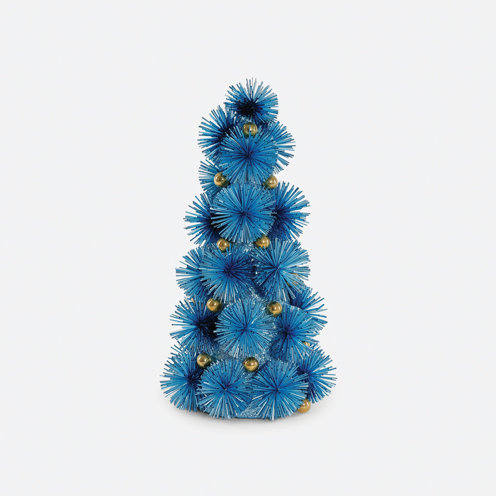Festive Fiber Blend Decorative Tree - Blue