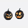 Lighted Glass Jack-o'-Lanterns - Set of 2 Assorted