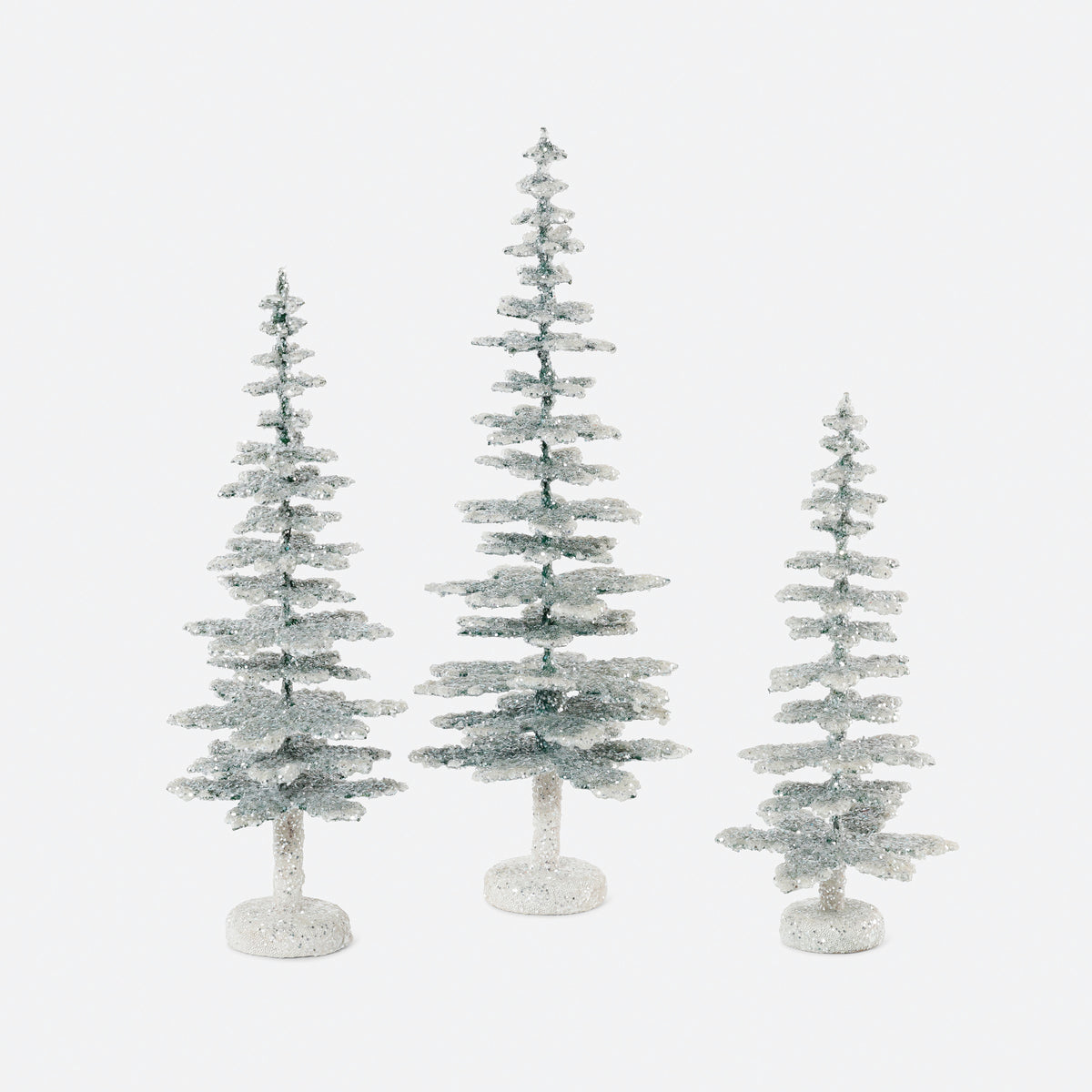 Glittered Layer PVC Tree, Set of 3