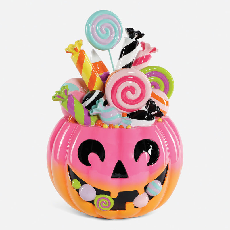Pumpkin Candy Display, Pink & Orange