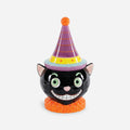 Cat with Party Hat Ceramic Cookie Jar