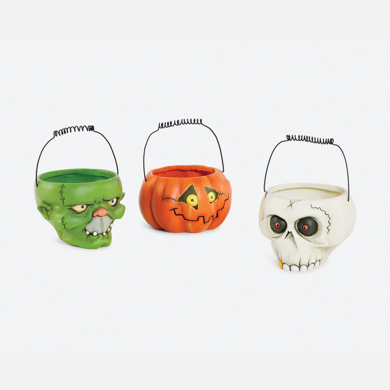 Ghoul Basket - 3 Assorted - Resin