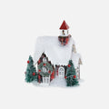 Snowy Woodland Church Paper Ornament