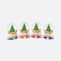 Nutcracker Tree Resin/Glass Water Globe, Set of 4 Assorted