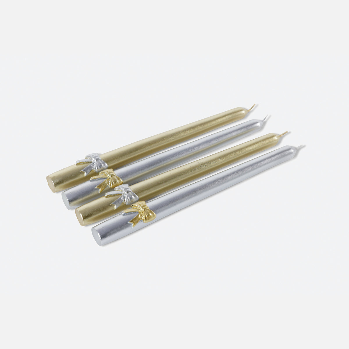 Taper Candles with Bow, Boxed Set of 2