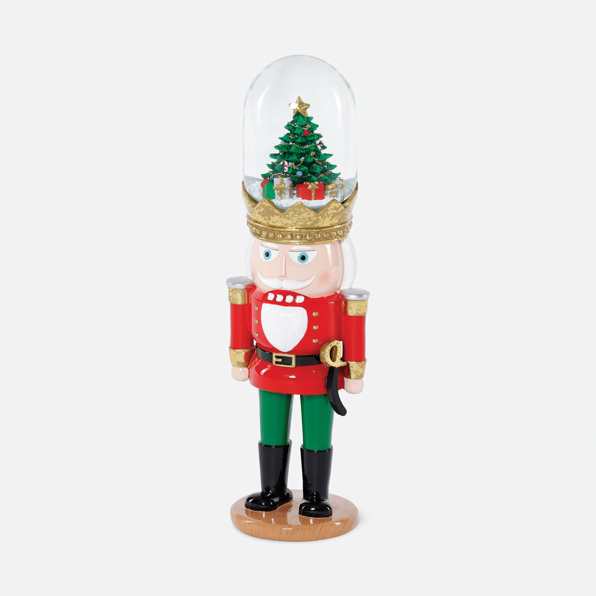 Nutcracker with Christmas Tree Water Globe
