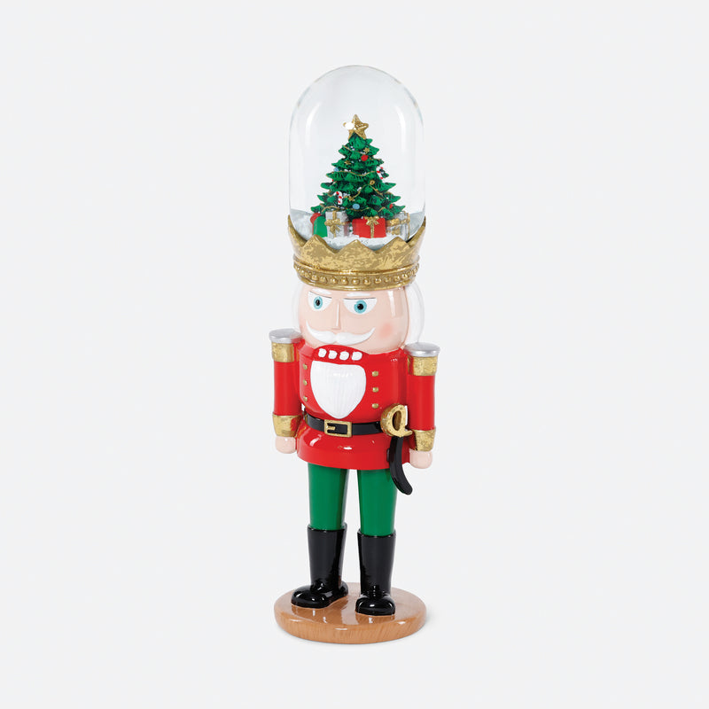 Nutcracker with Christmas Tree Water Globe