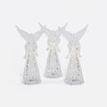 Lit Acrylic Angel, Set of 3 Assorted