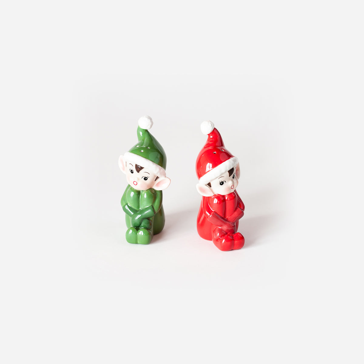 Elf Salt and Pepper Shakers with Gift Box