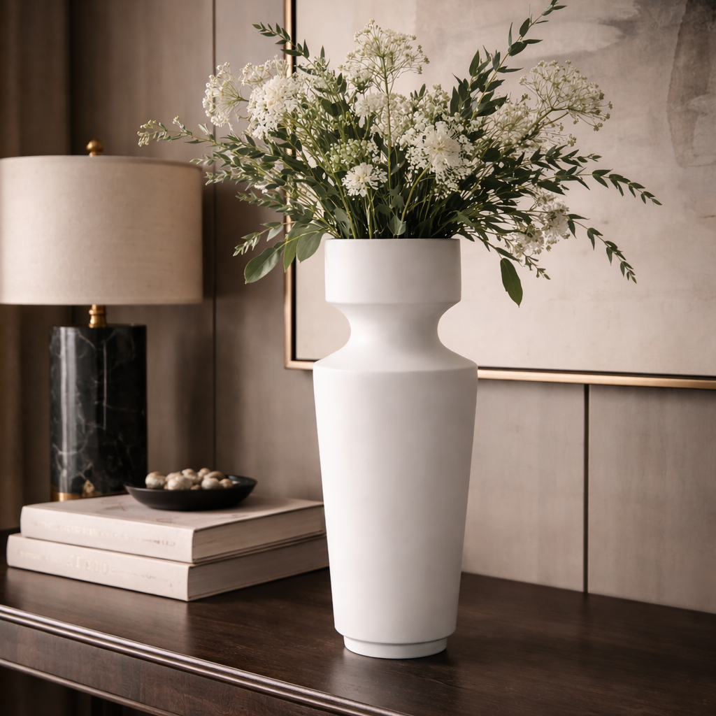 Ojai White Ceramic Vase