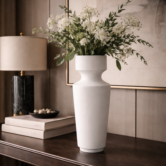 Ojai White Ceramic Vase