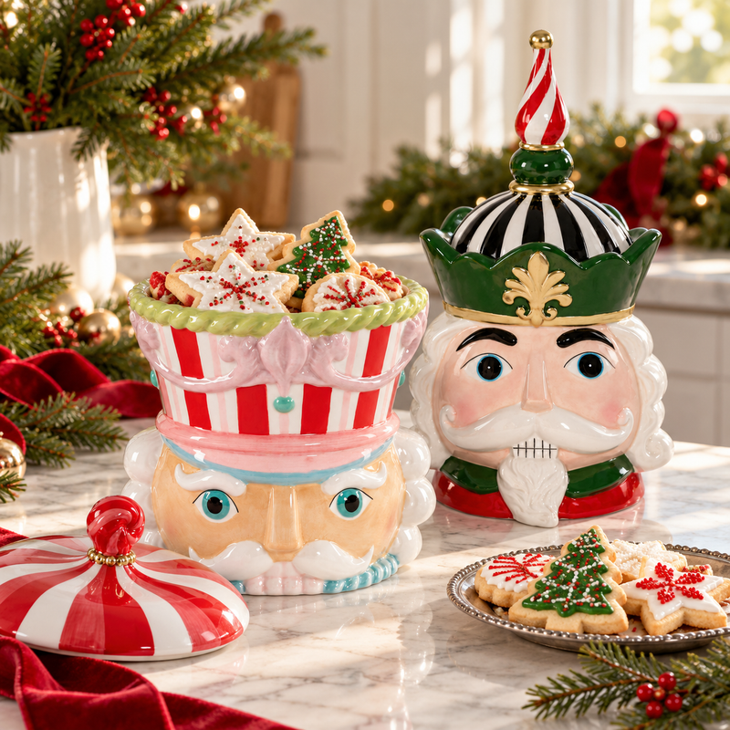Nutcracker Ceramic Cookie Jar