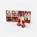 Sweater Folk Ornament with Wood Display Box, Set of 16 Assorted