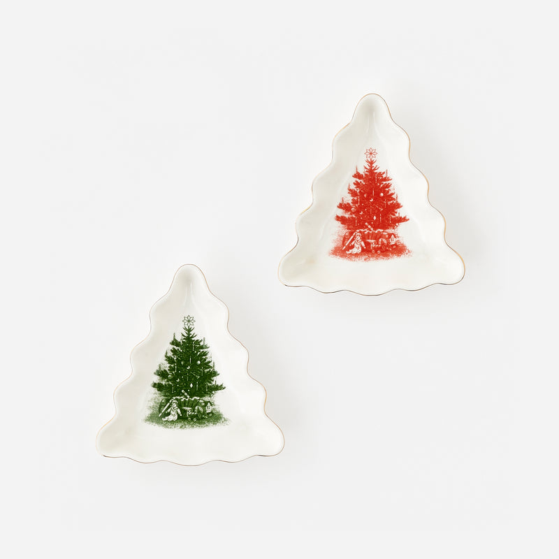 Vintage Tree Dish, Set of 2 Assorted