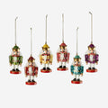Sequin Nutcracker Ornament, Set of 6 Assorted