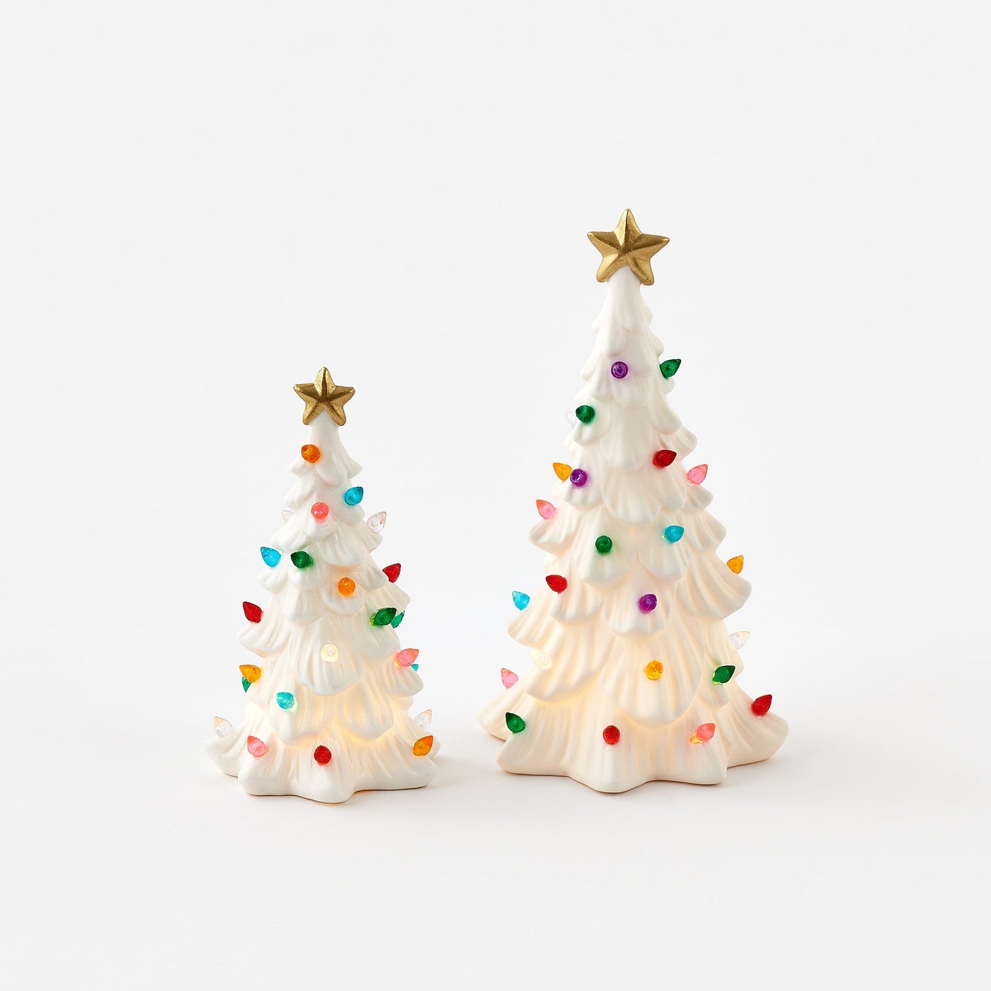 Lighted Christmas Tree - Set of 2