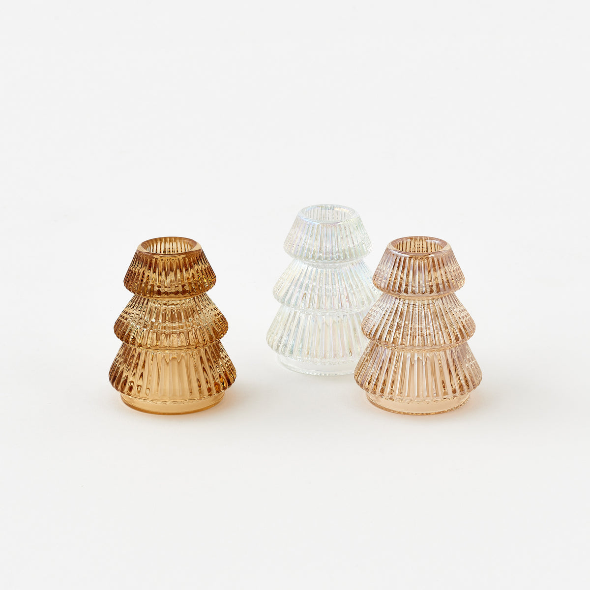 Tree Taper Candle Holder, Set of 3 Assorted